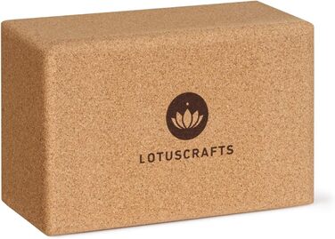 Йога-блок Lotuscrafts з натуральної корки, Supra Grip, для йоги та розтяжки, для початківців і досвідчених, розмір Small, 1 шт.
