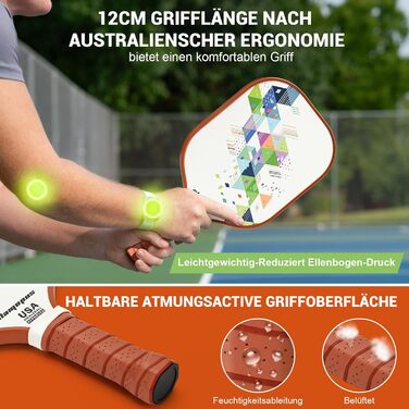 Набір для піклболу: ракетки з графіту та скловолокна, м'ячі та сумка | Ідеально для початківців