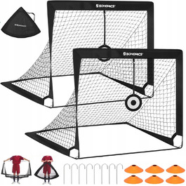 Набір з 2-х дитячих футбольних воріт: портативні, складані, легкі (120x90x90 см)