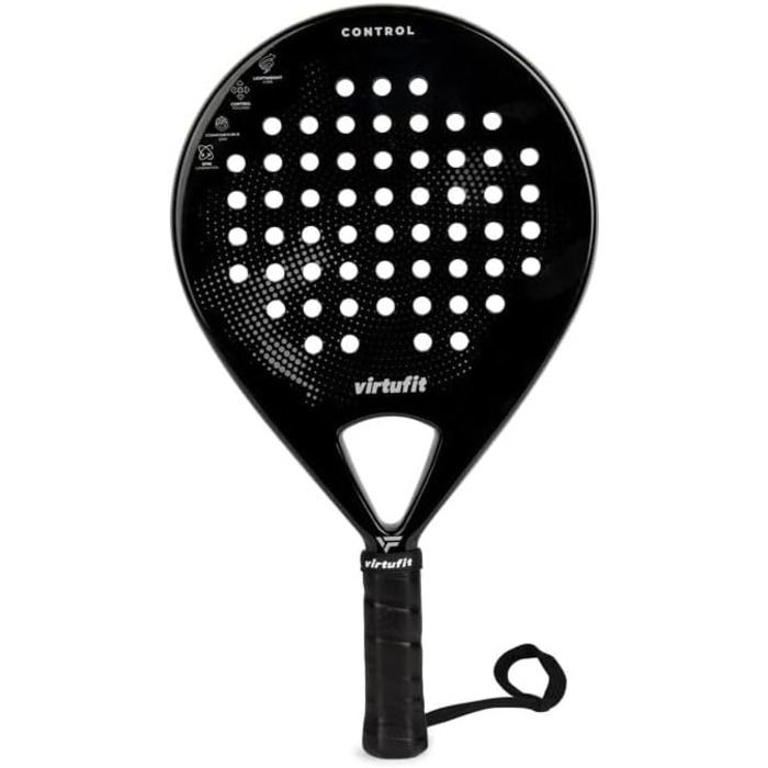 VirtuFit Контроль Падел-ракетка - Чорний - Сірий