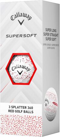 Гольф-м'ячі Callaway Supersoft Splatter 360 2025 (червоний, розбризк)