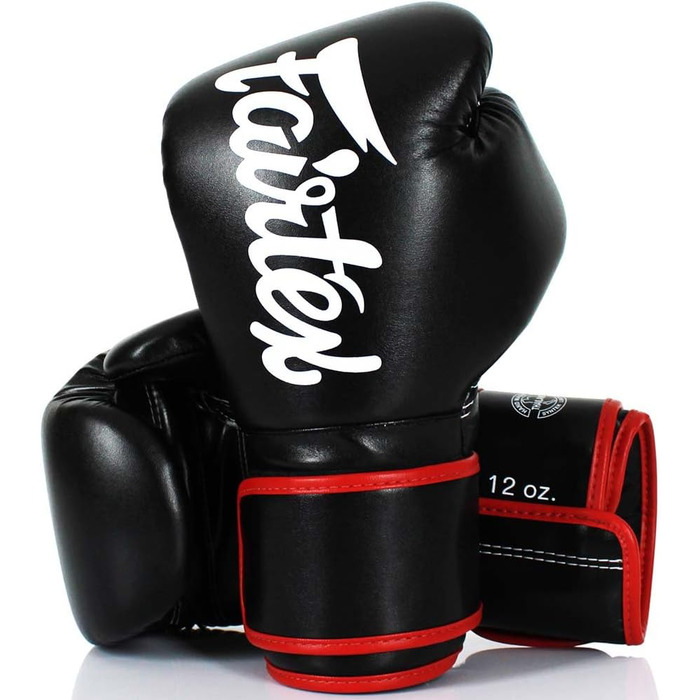 Боксерські рукавички Fairtex BGV-14 з мікрофібри, чорні, 12 унцій, для боксу, ММА та Муай Тай