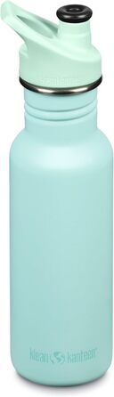 Пляшка Klean Kanteen Classic з нержавіючої сталі з кришкою Sport Cap, пастельно-бірюзова, 532 мл
