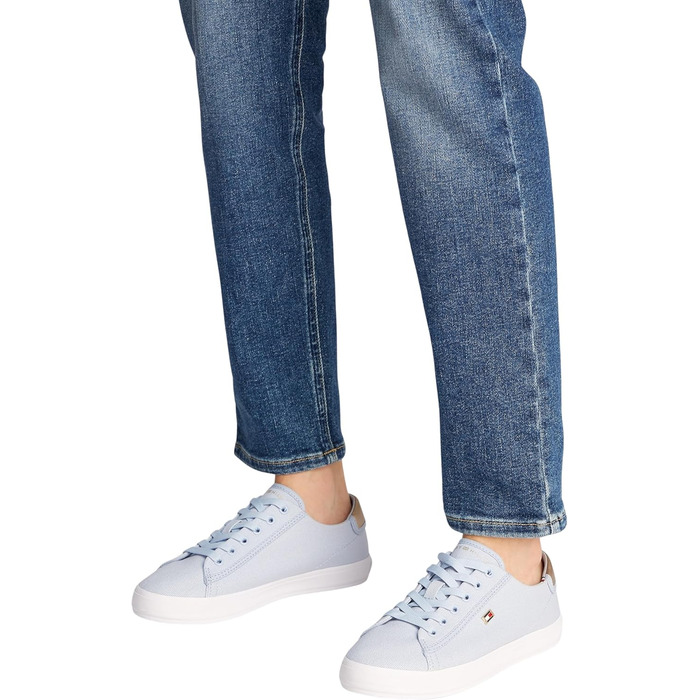 Кросівки жіночі Tommy Hilfiger Vulcanized Canvas, блакитні Breezy Blue, 39 EU
