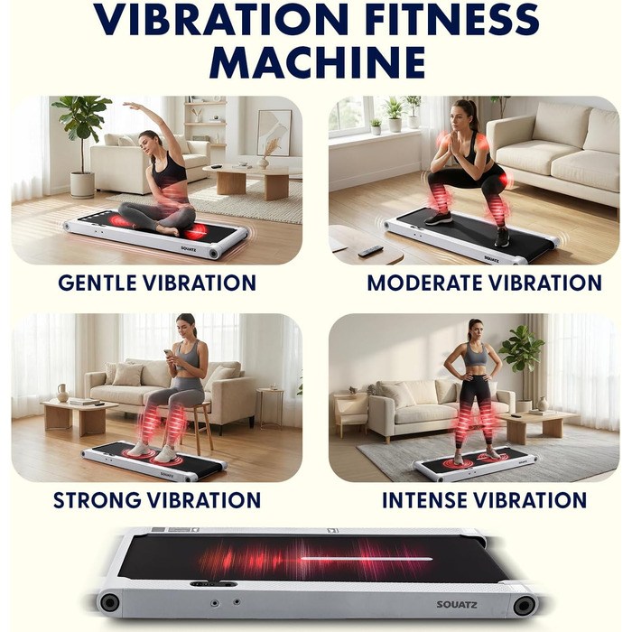 Бігова доріжка Squatz 2-в-1 Walking Pad для дому та офісу (Біла)