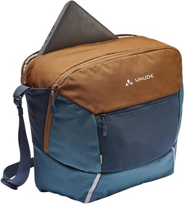 Сумка-месенджер VAUDE Cycle Messenger L для велосипеда, 20 л, з дощовиком, універсальний розмір, Baltic Sea/Umbra