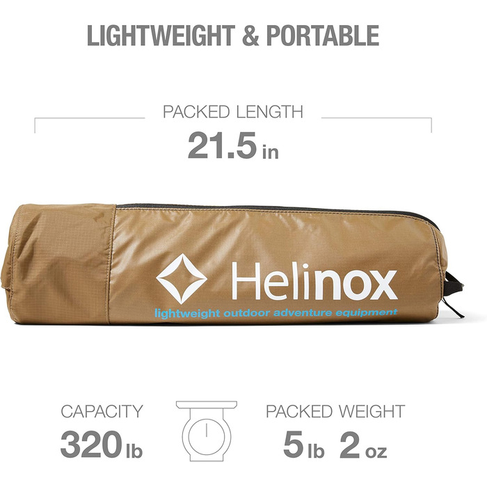 Лежанка Helinox Cot One Convertible Coyote Tan – портативна та зручна