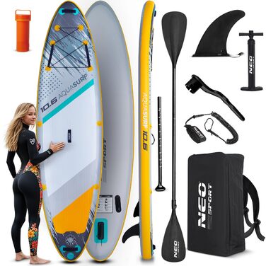 Надувний SUP Neo-Sport Stand Up Paddle Board 10.6 (Aquasurf) - Комплект з аксесуарами