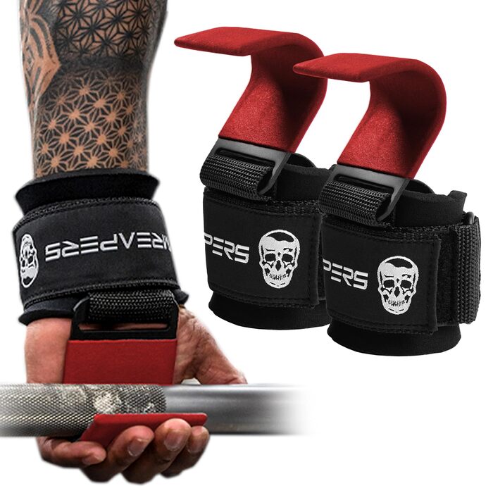 Підтримуючі манжети для важкої атлетики Gymreapers (пара), міцні ремені на зап'ястя для підтримки хватки, для підтягувань, шрагів - фітнес рукавички для чоловіків та жінок