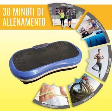 Вібраційна платформа для фітнесу Ultra Slim, 9 програм, 99 рівнів, аеробіка, тренування м'язів, еспандери, до 120 кг