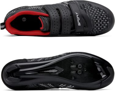 Велотуфлі ULTIANT для їзди в залі та на вулиці, сумісні з Peloton, Look SPD SL Delta, 41 EU, чорні