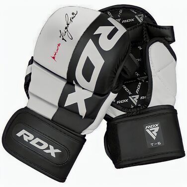 RDX MMA рукавички для спарингу, відкриті чоловічі та жіночі рукавички для бойових мистецтв, Muay Thai, кікбоксингу, вентиляція, розмір M, білі