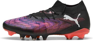 Футбольні бутси PUMA Future 8 Match FG/AG 43 EU, чорно-білі з червоним світінням