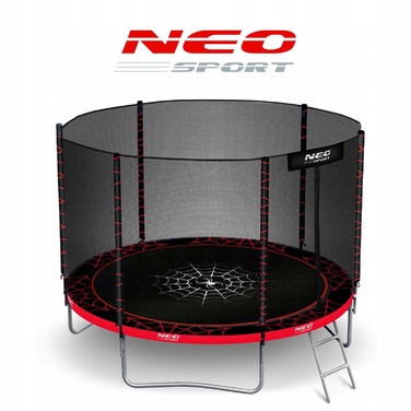 Садовий батут Neo-Sport 6ft/183см із зовнішньою сіткою та драбиною