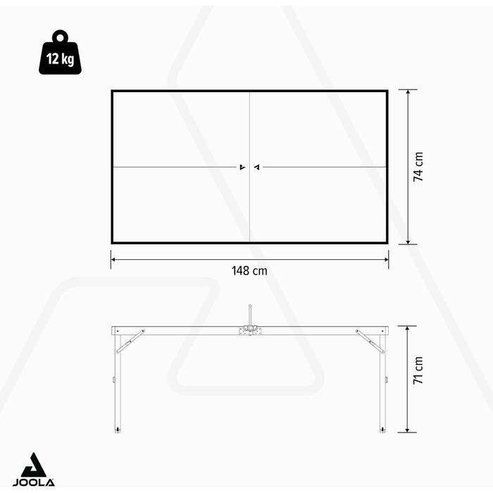 Стіл для пінг-понгу JOOLA Midsize, сучасний дизайн, сітка в комплекті, чорний/зелений