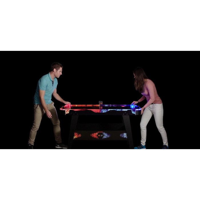 Airhockey Carromco Fire & Ice: Ігровий стіл з LED-підсвічуванням та електронним підрахунком очок