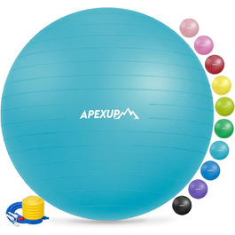 Гімнастичний м'яч APEXUP, світло-блакитний, 55 см, розмір M