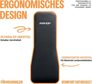 Складана лавка для тренувань AIRHOP Upgrade, мультифункціональна (похила/рівна) для всього тіла, швидко складається, компактна для дому та спортзалу