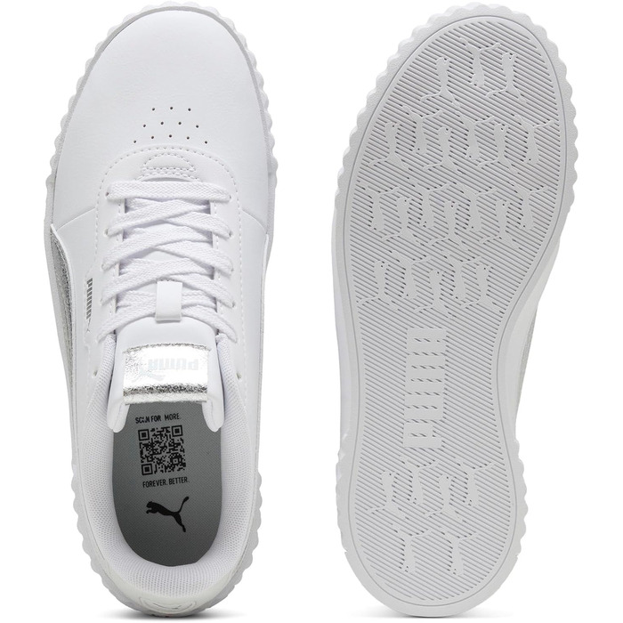 Жіночі кросівки PUMA Carina 3.0 Metallic Whisper White Silver Metallic (біло-сріблясті), розмір 38 EU