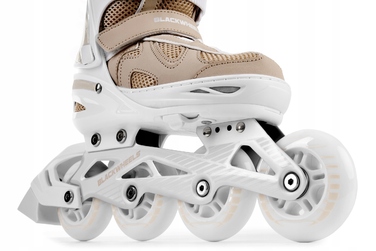 Роликові ковзани Blackwheels Flex Pro, регульовані, бежеві, розмір 34-37, колеса 80 мм, підшипники ABEC-7