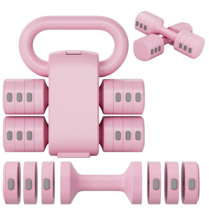 Набір змінених гантелей для жінок 1-5 кг, 2 шт. 4-в-1. Гантелі для дому, силових тренувань. Підходять для жінок та чоловіків.