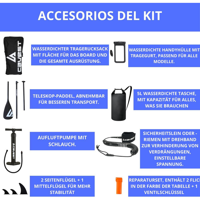 Надувне SUP-борд Stand Up Paddle Board для дорослих та дітей, блакитний, висока стабільність