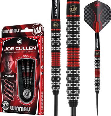 Дротики WINMAU Joe Cullen Special Edition 22 г професійні, вольфрамові, з оперенням і стрижнями