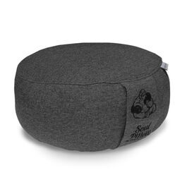 Медитаційне подушка Soul Pillow: кругле сидіння для йоги та медитації, 30 см, з пшеничною начинкою, знімний чохол, сертифікат OEKO TEX 100 (антрацит)