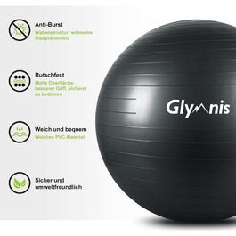 Йога-м'яч Глімніс 55/65/75 см: фітнес, пілатес, офіс, рожеве золото, 300 кг