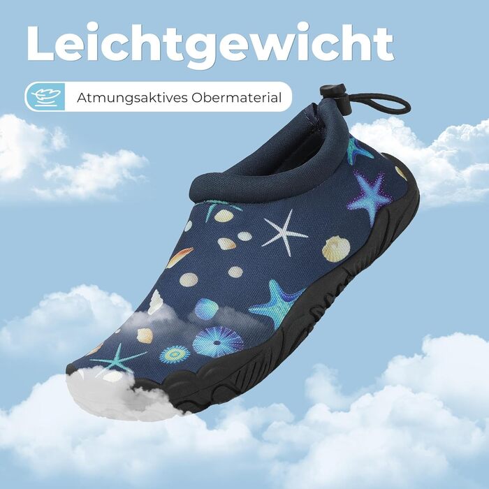 Дитячі шльопанці Mishansha для плавання та басейну: дихаючі, швидковисихаючі, антиковзкі, розмір 24-35, блакитні