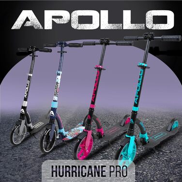 Самокат Apollo Hurricane XXL 230 мм з амортизацією, складаний, для дорослих і дітей від 7 років, міський трюковий самокат