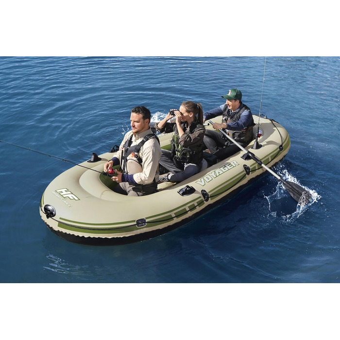 Надувний човен Bestway Hydro-Force Voyager 500 для 3 осіб, 348×141×48 см, комплект