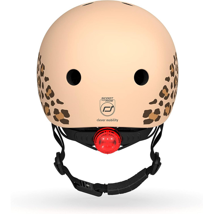Дитячий шолом Scoot & Ride Leopard XXS-S (45-51 см), леопардовий принт, унісекс