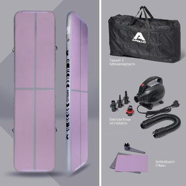 Надувний гімнастичний мат Apollo Air Mat Pro 3м/4м для дорослих і дітей, доріжка для акробатики, домашня та вулична гімнастика