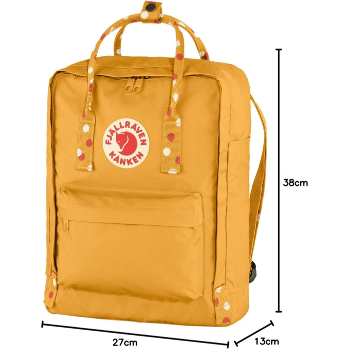 Рюкзак Fjällräven Kånken унісекс, універсальний розмір, охра-конфеті, оригінальний шведський дизайн