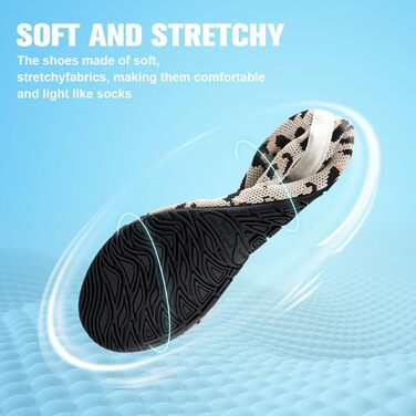 Водні шльопанці/черевики WateLves для плавання та відпочинку на пляжі (унісекс, леопардовий принт, колір: світло-коричневий, розмір 38/39 EU)