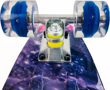 Скейтборд Sumeber Mini Cruiser 22 дюйми з LED колесами для дорослих і дітей, для початківців, подарунок на день народження