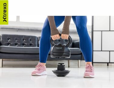 Кетлбел XTREXO регульований, зміна ваги 4/7/9/11/14 кг, чавунний, для CrossFit, професійний