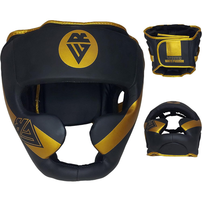 Захисний шолом URBANBEE Gold L для кікбоксингу, MMA, карате, тхеквондо – висока видимість, поглинання ударів