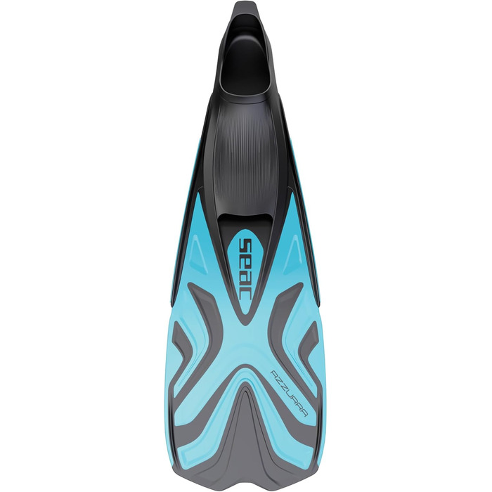 Seac Azzurra Ласти для снорклінгу для дорослих та дітей, закритий м'який каучуковий носок, світло-блакитні (34/35)