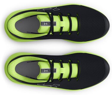 Кросівки для хлопчиків Under Armour Charged Pursuit 3 - бігові, технічні, чорно-зелені, 36.5 EU