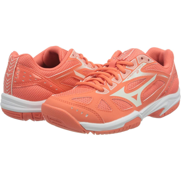 Волейбольне взуття Mizuno Cyclone Speed 2 для хлопчиків, розмір 37.5 EU, кольори: Livingcoral, Snowwhite, White