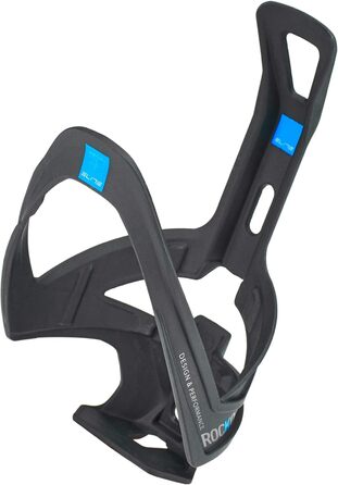 Фляготримач Elite Rocko Carbon для велосипеда, унісекс, чорний/синій, універсальний розмір
