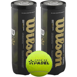 Падельні м'ячі Wilson Premier для дорослих, жовті, 2 упаковки по 3 шт.