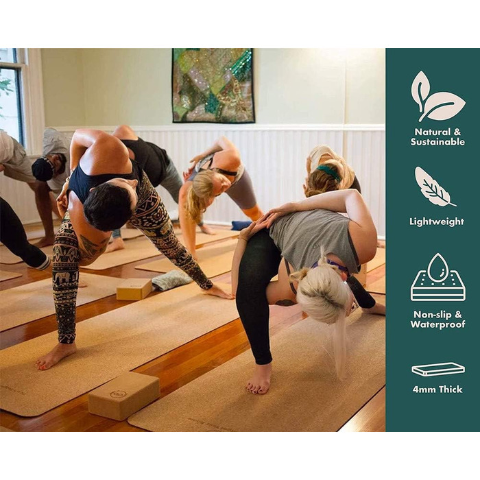 Килимок для йоги GURUS Sprout Yogamatte: товстий, нековзний, стійкий до поту, для домашніх тренувань