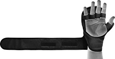 Боксерські рукавички RDX для MMA, Grappling, Muay Thai, Kickboxen, Freefight, Sparring. Шкіра Maya Hide, чорний колір, розмір L-XL