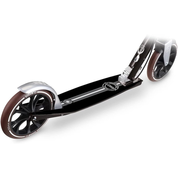 Самокат GLOBBER NL 205 Deluxe, 205 мм, ABEC 7, ручне гальмо, регульований, амортизація, складаний, чорний