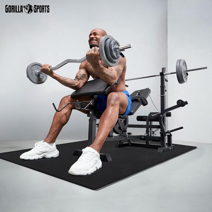 GORILLA SPORTS® Захисні мати EVA, 6 шт, 60x60x1,2 см, антиковзкі, для фітнесу, підлоги, тренажерів, басейну, з 12 крайовими елементами, різні кольори