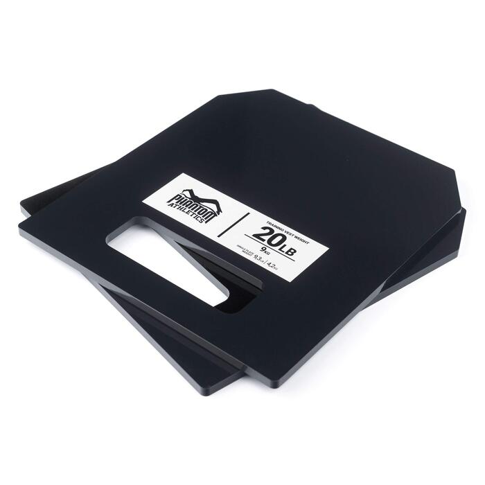 Важільна жилетка Phantom Athletics, різні ваги - легке регулювання (набір дисків 9кг (20LB), без жилетки)