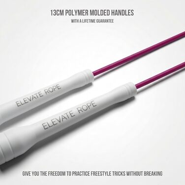 Професійний стрибковий канат Elevate Speed Rope MAX з міцного ПВХ та нейлоновим сердечником, 5 мм, до 3 метрів, рожевий
